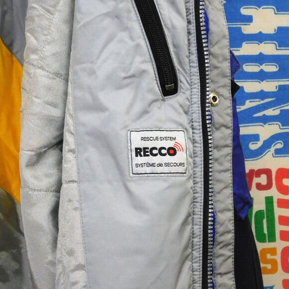 Killy Master Tech Ski Jacket Size 52 US XL 90s Retro Snow Purple Yellow AWT - Picture 5 of 9